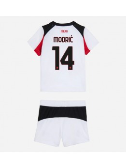 Billige AC Milan Luka Modric #14 Bortedraktsett Barn 2025-26 Kortermet (+ Korte bukser)